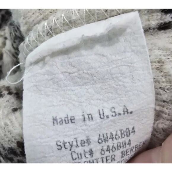 True Grit Womens Small Fleece Snowflake Teddy Sherpa Shirt Jacket Vtg Shacket - Picture 9 of 11